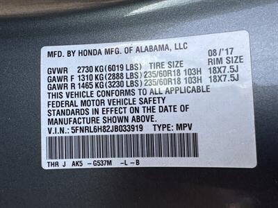 2018 Honda Odyssey Touring   - Photo 41 - Pittsburg, CA 94565