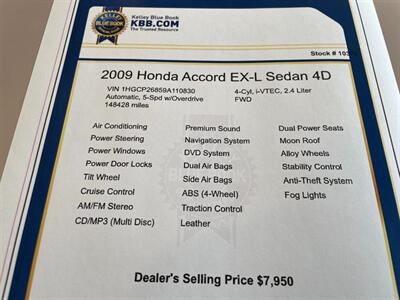 2009 Honda Accord EX-L w/Navi   - Photo 14 - Pleasanton, CA 94566