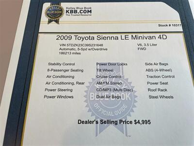2009 Toyota Sienna LE 8-Passenger   - Photo 14 - Pleasanton, CA 94566