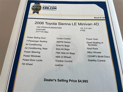 2006 Toyota Sienna LE 7 Passenger   - Photo 15 - Pleasanton, CA 94566