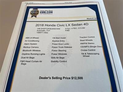 2018 Honda Civic LX   - Photo 15 - Pleasanton, CA 94566