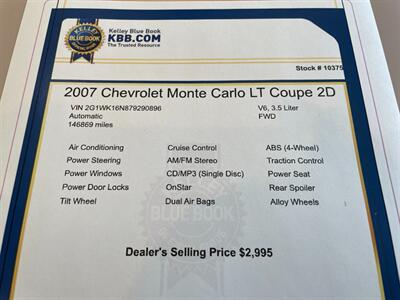 2007 Chevrolet Monte Carlo LT   - Photo 13 - Pleasanton, CA 94566
