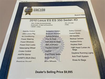 2010 Lexus ES   - Photo 14 - Pleasanton, CA 94566