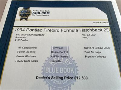1994 Pontiac Firebird Formula - Photo 13 - Pleasanton, CA 94566