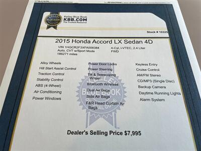 2015 Honda Accord LX   - Photo 14 - Pleasanton, CA 94566