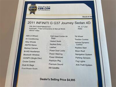 2011 INFINITI G37 Sedan Journey   - Photo 14 - Pleasanton, CA 94566