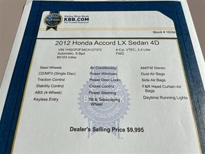 2012 Honda Accord LX   - Photo 15 - Pleasanton, CA 94566