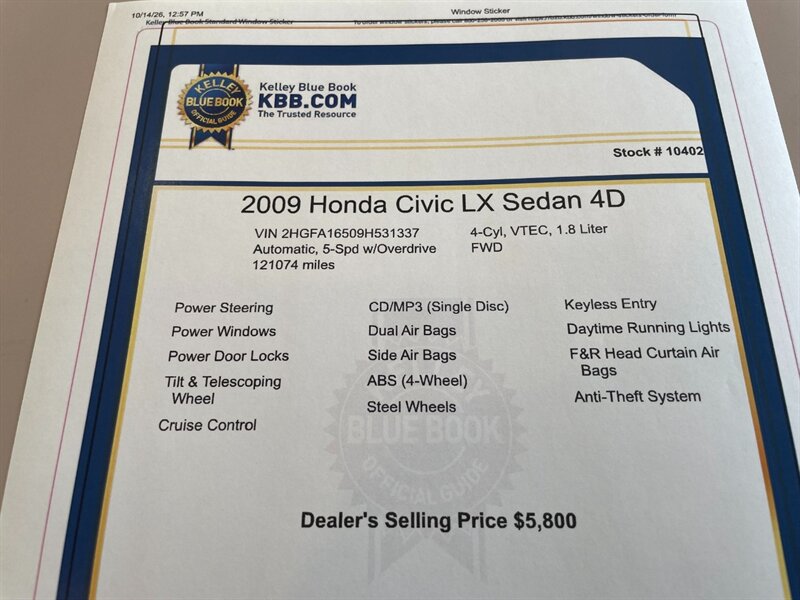 2009 Honda Civic LX - Photo 15