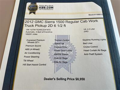 2012 GMC Sierra 1500 Work Truck   - Photo 13 - Pleasanton, CA 94566