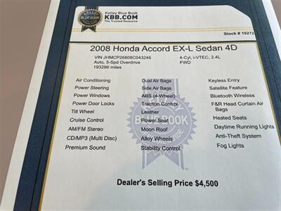 2008 Honda Accord EX-L   - Photo 13 - Pleasanton, CA 94566
