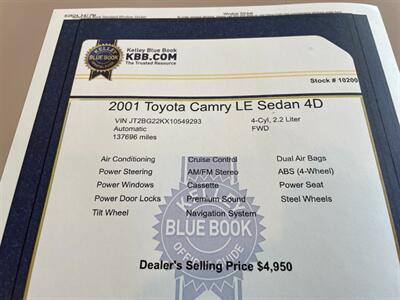 2001 Toyota Camry LE   - Photo 15 - Pleasanton, CA 94566