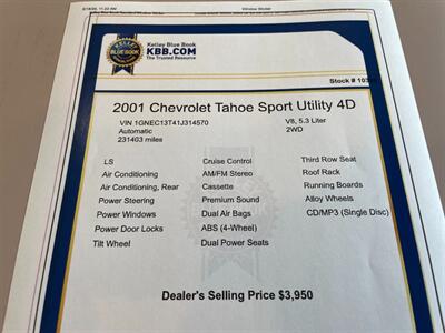 2001 Chevrolet Tahoe LS - Photo 14 - Pleasanton, CA 94566