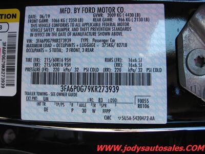 2019 Ford Fusion S   - Photo 29 - North Platte, NE 69101
