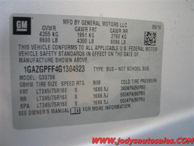 2016 Chevrolet Express LT 3500  LT 3500, Extended 15 PASSENGER, LOW LOW 18,000 MILES - Photo 38 - North Platte, NE 69101