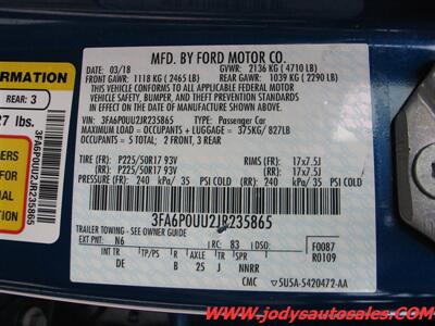 2018 Ford Fusion Hybrid S S, HYBRID, FWD, LOW 52,000 MILES - Photo 35 - North Platte, NE 69101