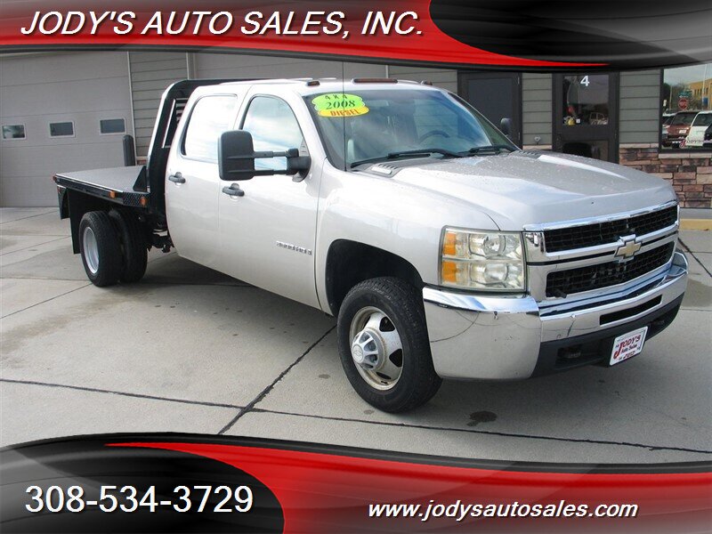 2008 Chevrolet Silverado 3500 FLAT BED  W/T, FLAT BED, DIESEL, CREW CAB 4X4
