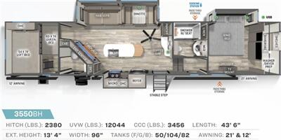 2024 Forest River Sandpiper 3550bh