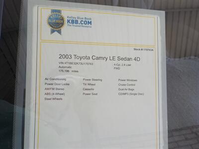 2003 Toyota Camry LE   - Photo 18 - Cottonwood, AZ 86326