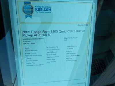 2005 Dodge Ram 3500 Laramie   - Photo 19 - Cottonwood, AZ 86326