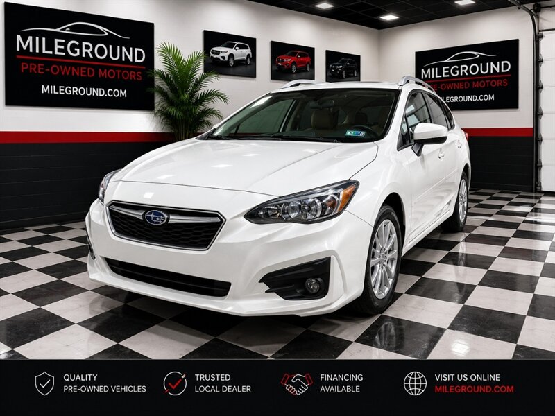 White 2018 Subaru Impreza 2.0i Premium Hatchback AWD Hatchback All-Wheel Drive 7-Speed Automatic
