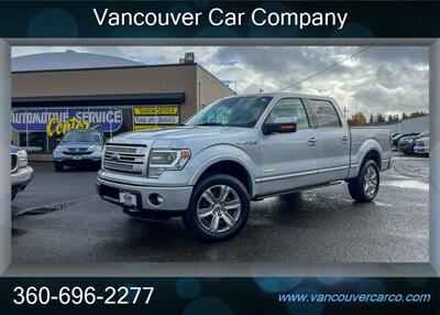 2013 Ford F-150 4x4 Crew Cab Platinum! Moonroof! Leather! Loaded!  Low Miles! Local Truck! Clean Title! Strong Carfax Report! Impressive! - Photo 1 - Vancouver, WA 98665