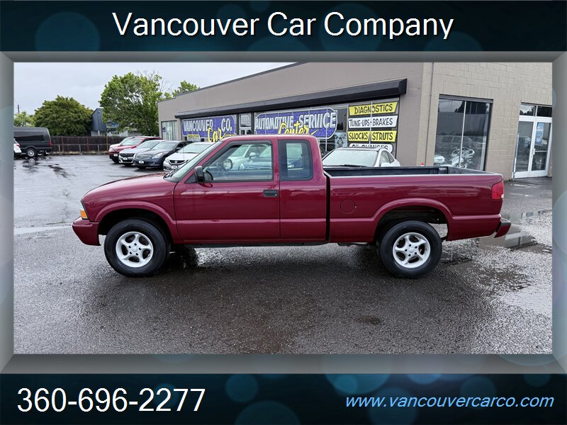 Cherry Red Metallic 2003 GMC Sonoma SL Ext Cab 4WD Pickup Truck Four-Wheel Drive Automatic