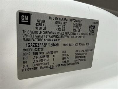 2015 Chevrolet Express LS 3500 15 Passenger - Photo 28 - Flushing, MI 48433