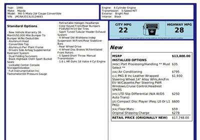 1990 Mazda MX-5 Miata Convertible  5-Speed Manual - Photo 91 - Flushing, MI 48433