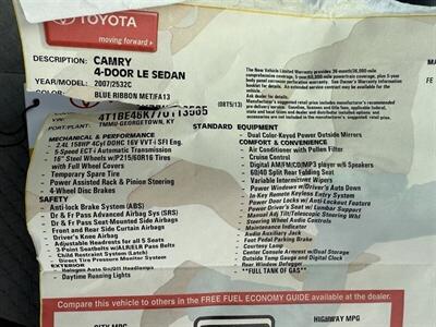 2007 Toyota Camry LE   - Photo 24 - Flushing, MI 48433