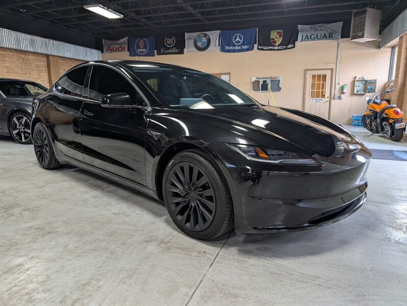 Black 2025 Tesla Model 3 Sedan All-Wheel Drive Automatic
