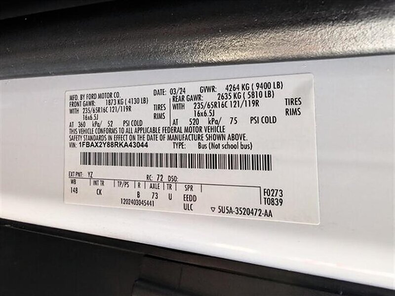 2024 Ford Transit 350 XLT 15-Passenger - Photo 31 - Bountiful, UT 84010
