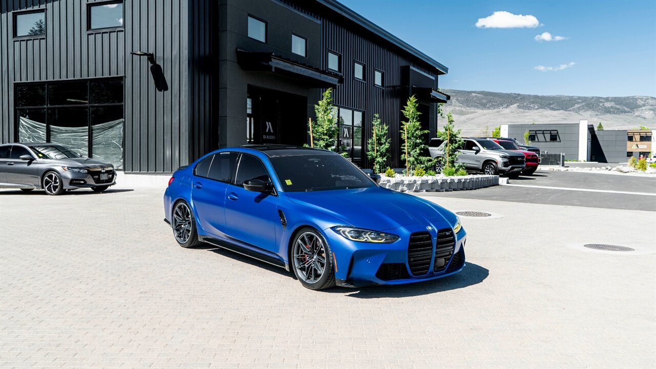 2021 BMW M3 Competition  FROZEN PORTIMAO BLUE - Photo 7 - Reno, NV 89511
