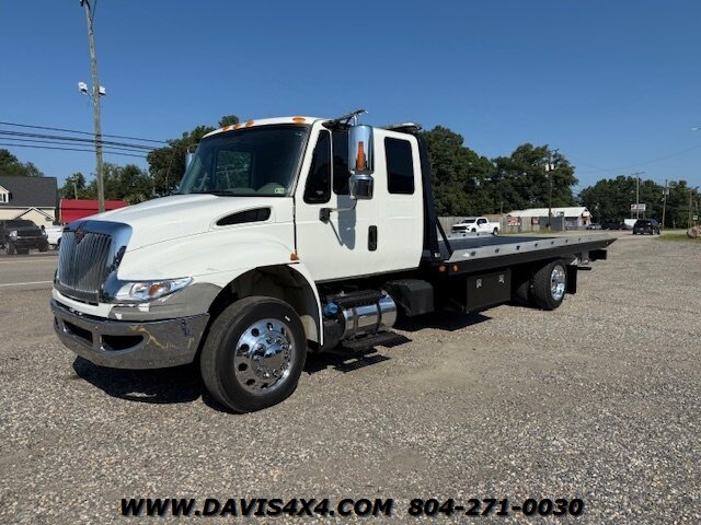 2018 International 4300 Extended Cab Flatbed Tow Truck Rollback  