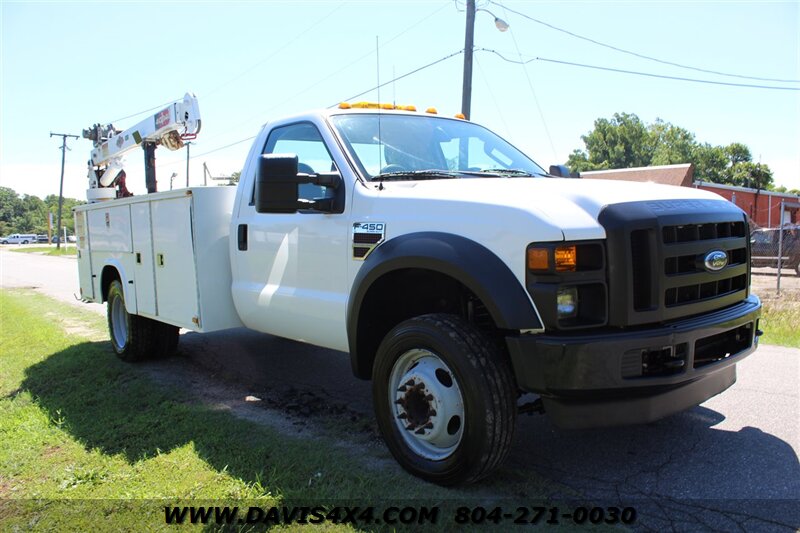 2009 Ford F-450 Super Duty XL Diesel Utility Crane Dually Long Bed