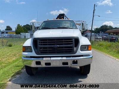 2000 Ford F750 Diesel Hiab Lift Extended Cab Flatbed Work Truck  (SOLD) - Photo 2 - North Chesterfield, VA 23237