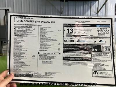 2023 Dodge Challenger SRT 170 Demon   - Photo 33 - North Chesterfield, VA 23237