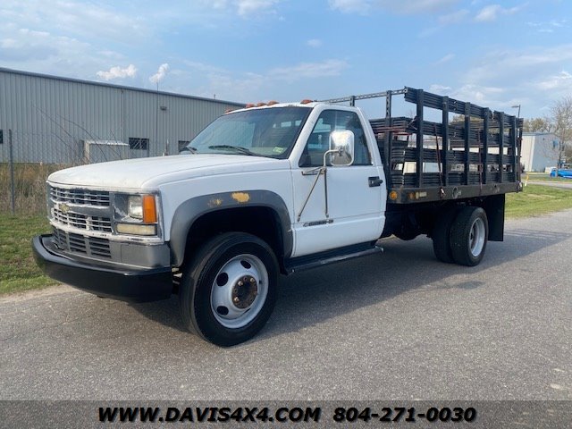 2001 Chevrolet Silverado 3500 HD Flatbed Stake Body Work Truck