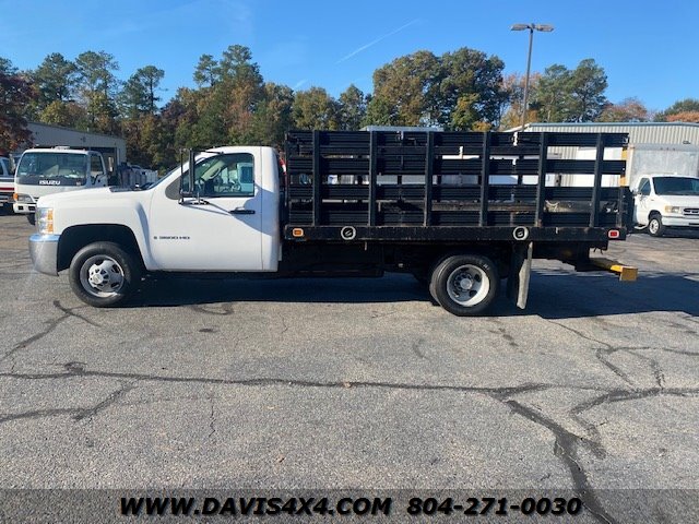 2009 Chevrolet Silverado 3500HD CC HD Regular Cab Flatbed Stake Body ...