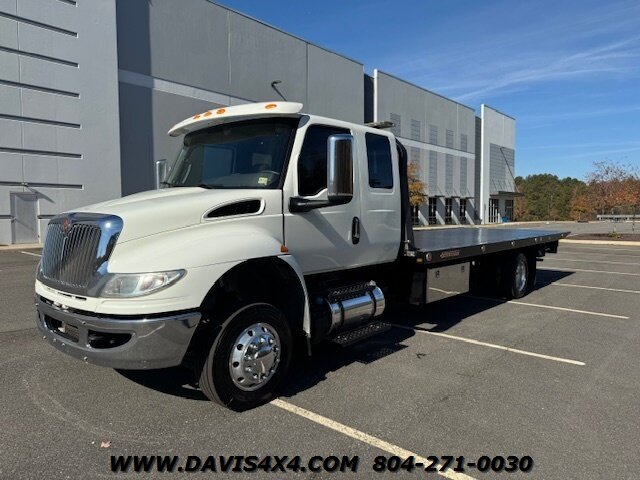 2020 International MV607 Extended Cab Rollback Flatbed Tow Truck  