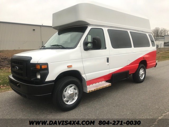 11 Ford E Series Cargo 50 Super Duty Extremely Tall Raised Roof Extended Length Shuttle Bus Van