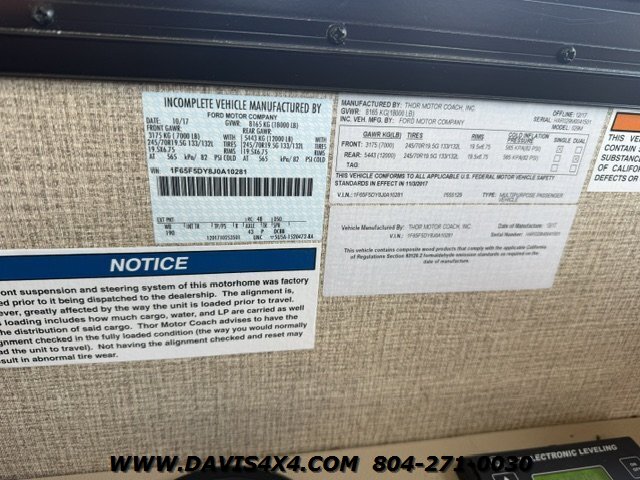 2018 Thor 29 M Hurricane Camper/ RV - Photo 30 - North Chesterfield, VA 23237