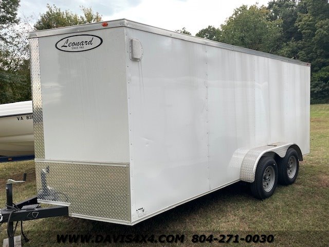 2019 Leonard Eagle 7x16 V Nose Enclosed Trailer