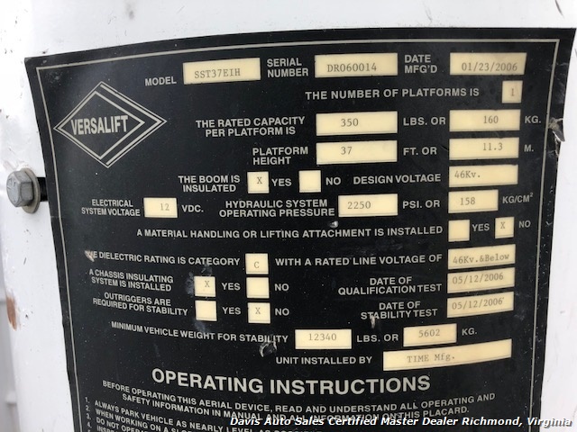 2006 Ford F-550 Super Duty Diesel Bucket Utility Reading Body (sold)