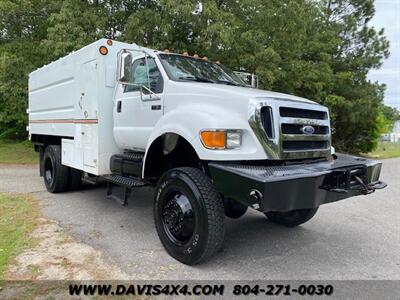 2005 Ford F-750 Superduty Diesel 4x4 Dump Chip Body Tree Truck   - Photo 3 - North Chesterfield, VA 23237