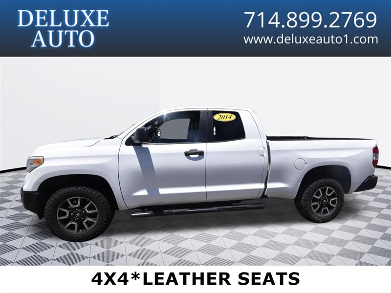 Super White 2014 Toyota Tundra Pickup Truck Four-Wheel Drive Automatic