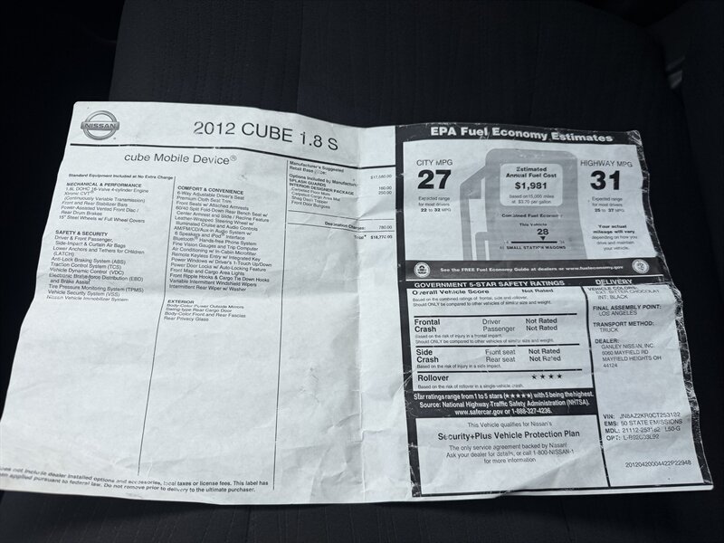2012 Nissan cube 1.8 S - Photo 24 - Pittsburgh, PA 15226