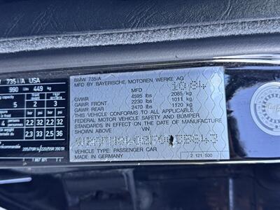 1985 BMW E23 735i   - Photo 38 - Studio City, CA 91604