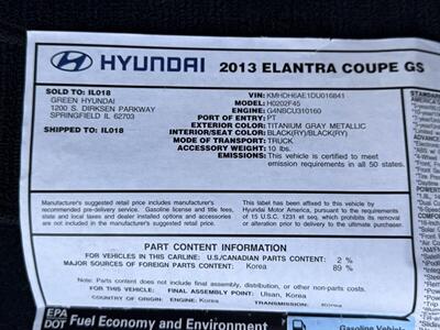 2013 Hyundai ELANTRA Coupe GS   - Photo 57 - Studio City, CA 91604