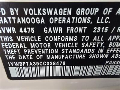 2012 Volkswagen Passat SE PZEV 4DR SEDAN - Photo 30 - Hamilton, OH 45015