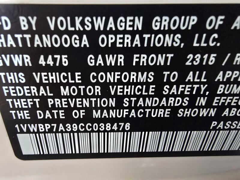 2012 Volkswagen Passat SE PZEV 4DR SEDAN - Photo 30 - Hamilton, OH 45015